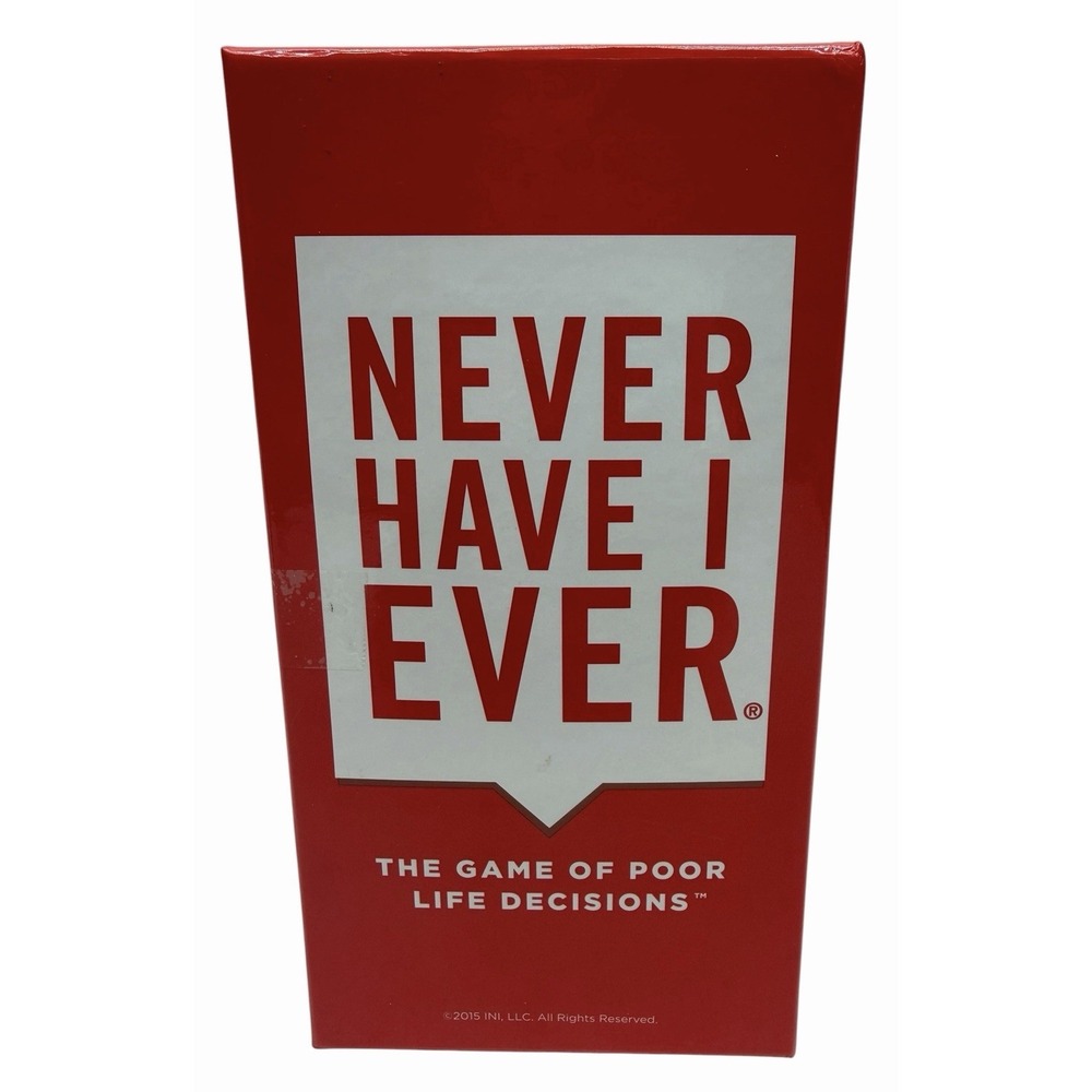 Never Have I Ever The Game of Poor Life Decisions Adult Party Card Game 17+